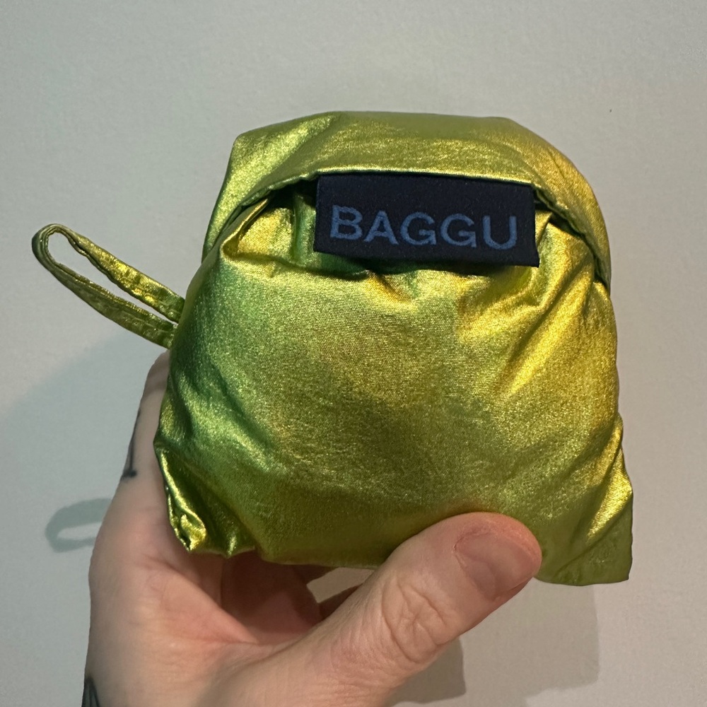 Baby Baggu Metallic Chartreuse